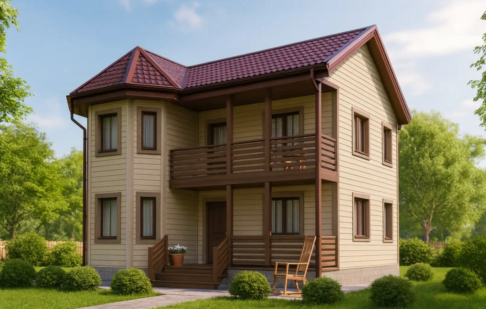 Дом из бруса «Карат» 8.5*9