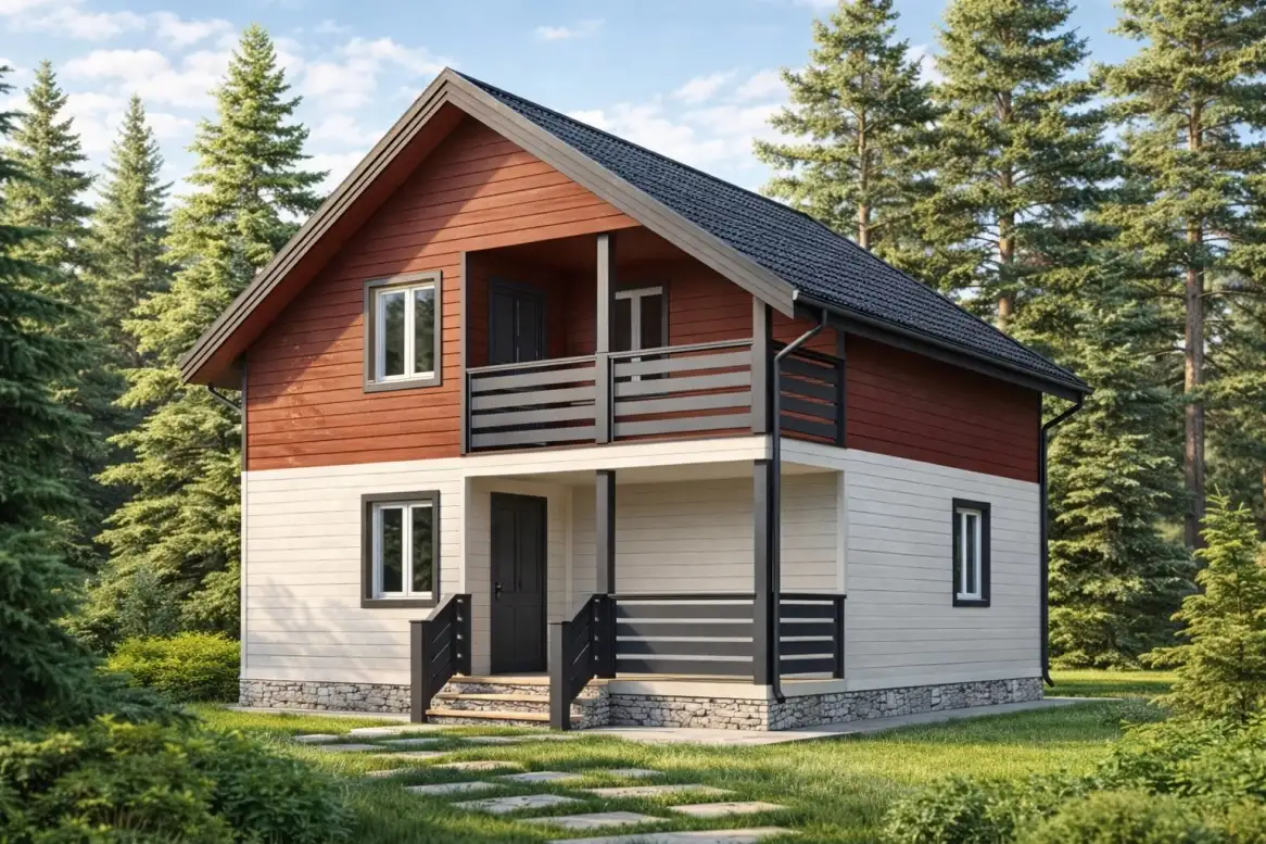 Каркасный дом «Луховицы» 8*8