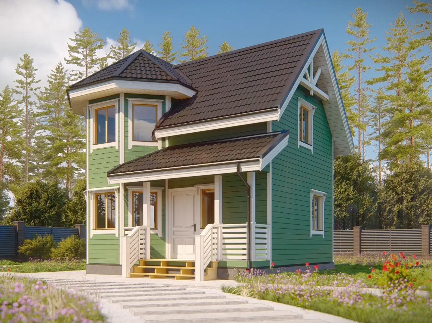 Дом из бруса «Курган» 6*7