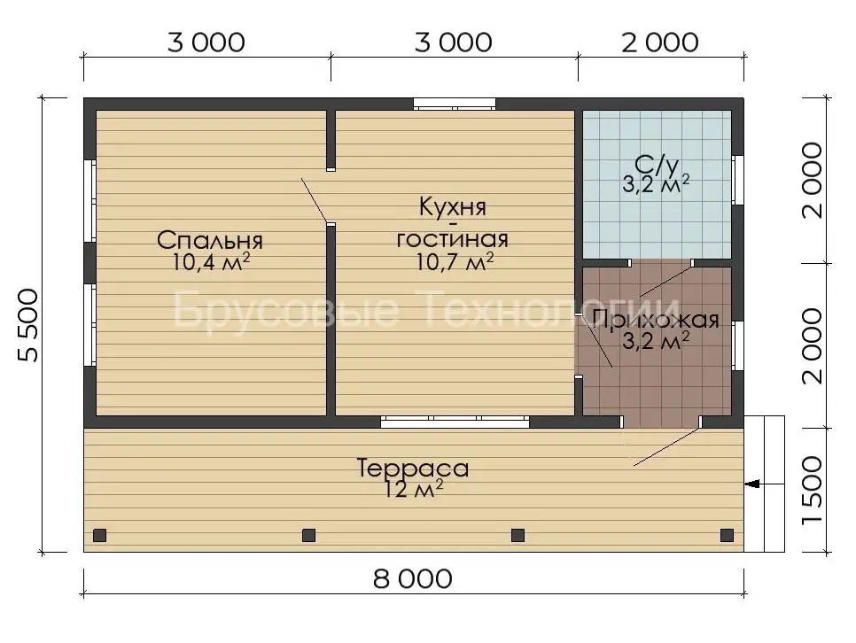 Каркасный дом «Слуцк» 4*8