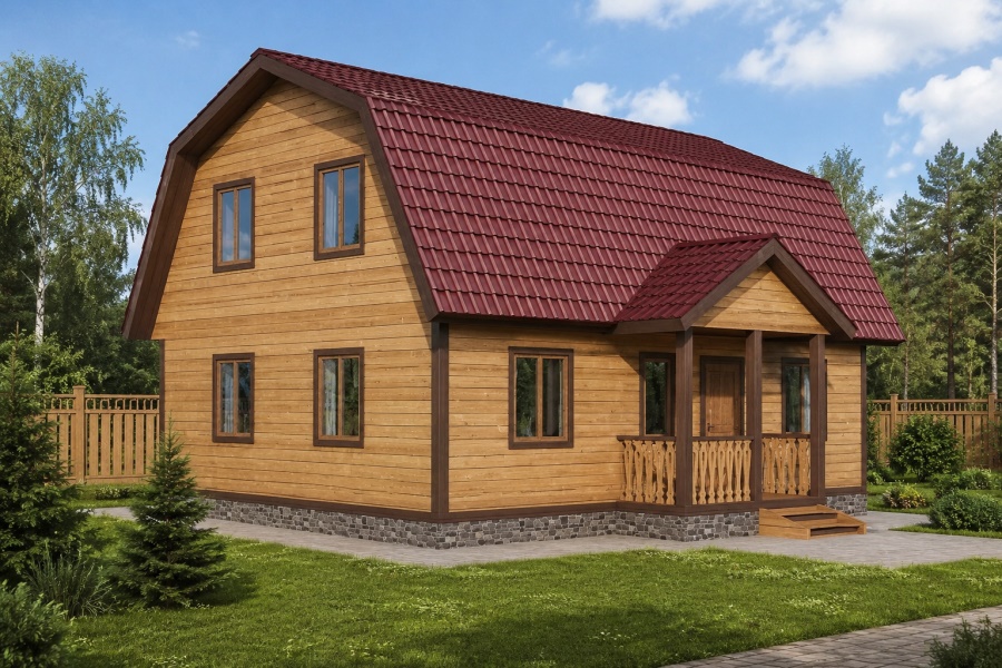 Дом из бруса «Воскресенск» 7*9