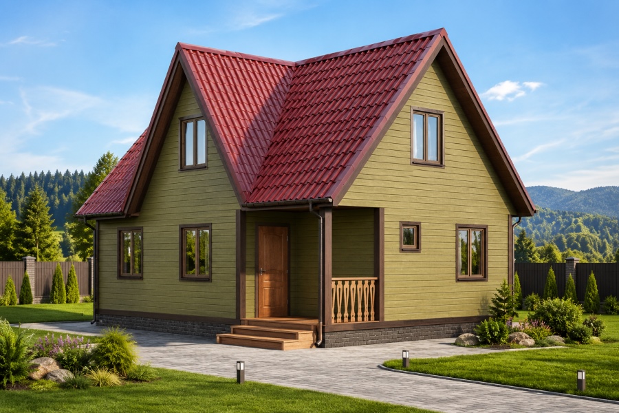 Дом из бруса «Краснодар» 6*8