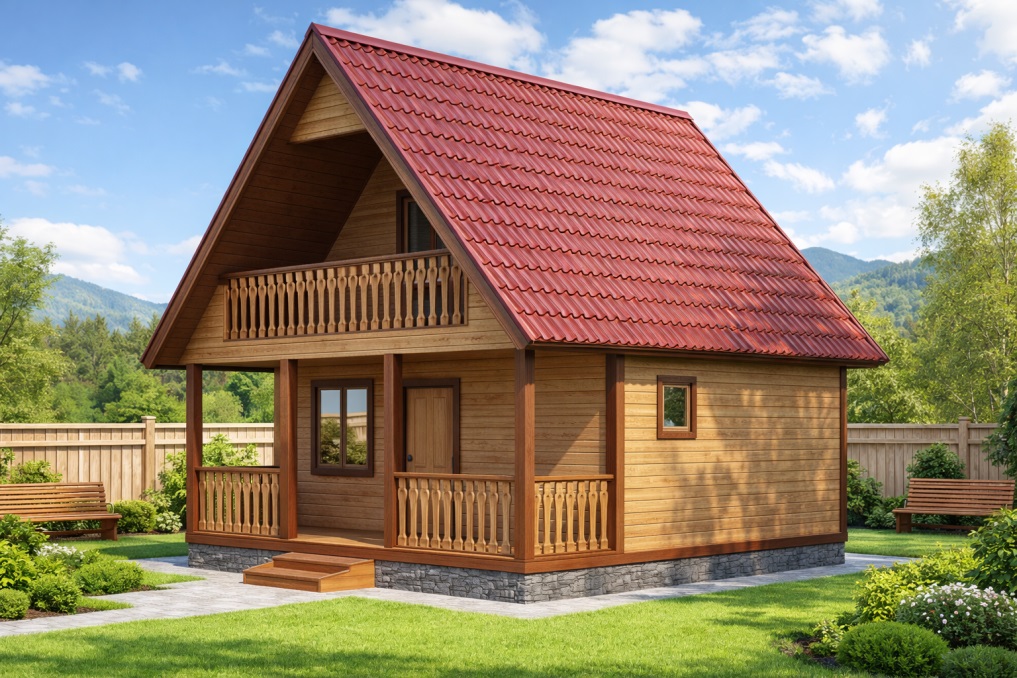 Баня из бруса «Кунар» 5*6