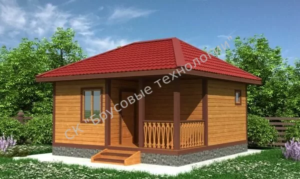 Каркасная баня «Восток» 6*6